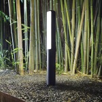 Etere - Black LED Bollard with White Diffuser 4000K