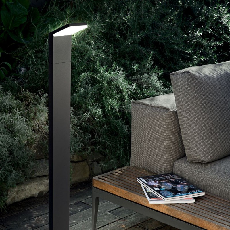 IdealLux-322353 - Style - IP54 Grey LED Post 4000K - 100 cm