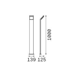 Style - IP54 Coffee LED Post 4000K - 100 cm
