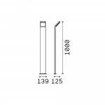 Style - IP54 Coffee LED Post 3000K - 100 cm