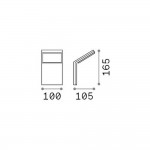 Style - IP54 Grey LED Wall Lamp 3000K