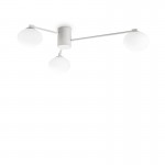 Hermes - White 3 Light Ceiling Lamp with Glass Shades Hermes - White 3 Light Ceiling Lamp with Glass Shades