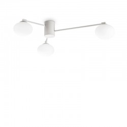 Hermes - White 3 Light Ceiling Lamp with Glass Shades Hermes - White 3 Light Ceiling Lamp with Glass Shades