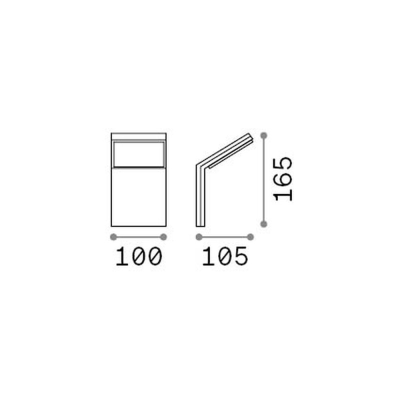 IdealLux-322704 - Style - IP54 Coffee LED Wall Lamp 3000K