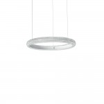 Miracle - White LED Pendant with Clear Crystal Effect Ø 40 cm