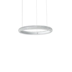 Miracle - White LED Pendant with Clear Crystal Effect Ø 40 cm