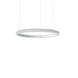 Miracle - White LED Pendant with Clear Crystal Effect Ø 60 cm