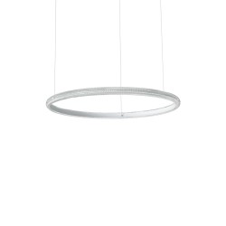 Miracle - White LED Pendant with Clear Crystal Effect Ø 80 cm