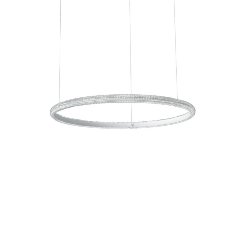 IdealLux-325835 - Miracle - White LED Pendant with Clear Crystal Effect Ø 80 cm