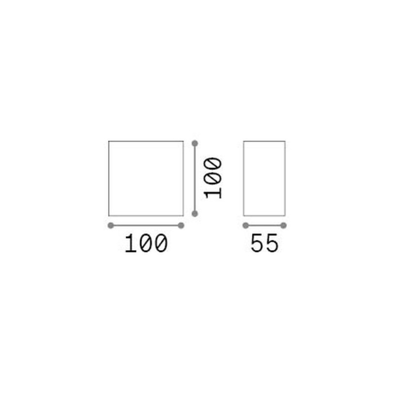 IdealLux-326221 - Snow - IP65 White Wall Lamp 4000K