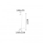 Ginger - Black 1 Light Floor Lamp