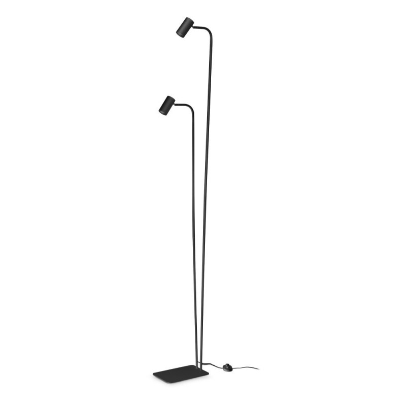 IdealLux-326672 - Ginger - Black 2 Light Floor Lamp