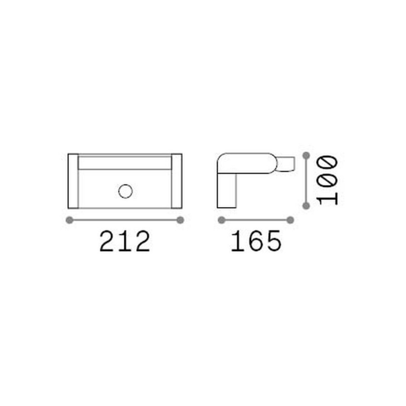 IdealLux-326870 - Swipe - Grey PIR Wall Lamp IP54