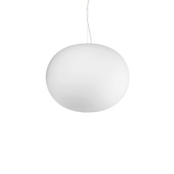 Cotton - White Pendant with White Glass ∅ 40 cm