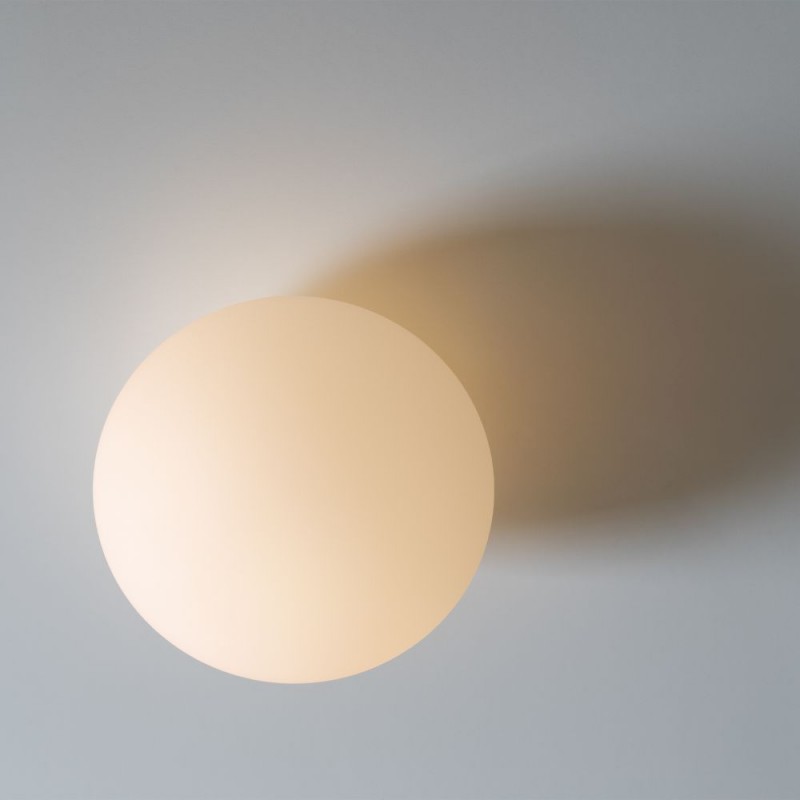 IdealLux-327891 - Cotton - White Semi Flush with White Glass ∅ 40 cm