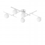 Atlas - White 5 Light Semi Flush with Opal Glasses Atlas - White 5 Light Semi Flush with Opal Glasses