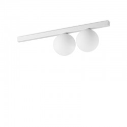 Binomio - White 2 Light Flush with White Glass Binomio - White 2 Light Flush with White Glass