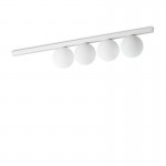 Binomio - White 4 Light Flush with White Glass Binomio - White 4 Light Flush with White Glass