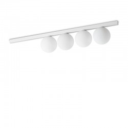 Binomio - White 4 Light Flush with White Glass Binomio - White 4 Light Flush with White Glass