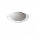 Squish - White LED Flush with White & Clear Diffuser