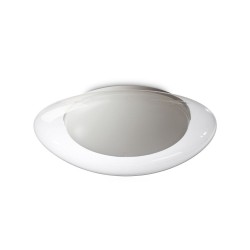 Squish - White LED Flush with White & Clear Diffuser