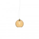 Nemo - Brass Pendant with Amber Glass Ø 20 cm