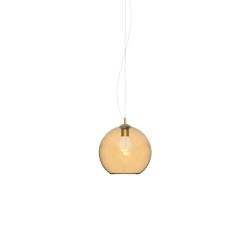 Nemo - Brass Pendant with Amber Glass Ø 20 cm
