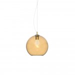Nemo - Brass Pendant with Amber Glass Ø 30 cm