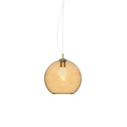 Nemo - Brass Pendant with Amber Glass Ø 30 cm