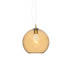Nemo - Brass Pendant with Amber Glass Ø 40 cm