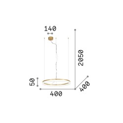 Crown - Decorative Black LED Pendant Ø 40 cm