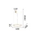 IdealLux-339139 - Crown - Decorative Black LED Pendant Ø 40 cm