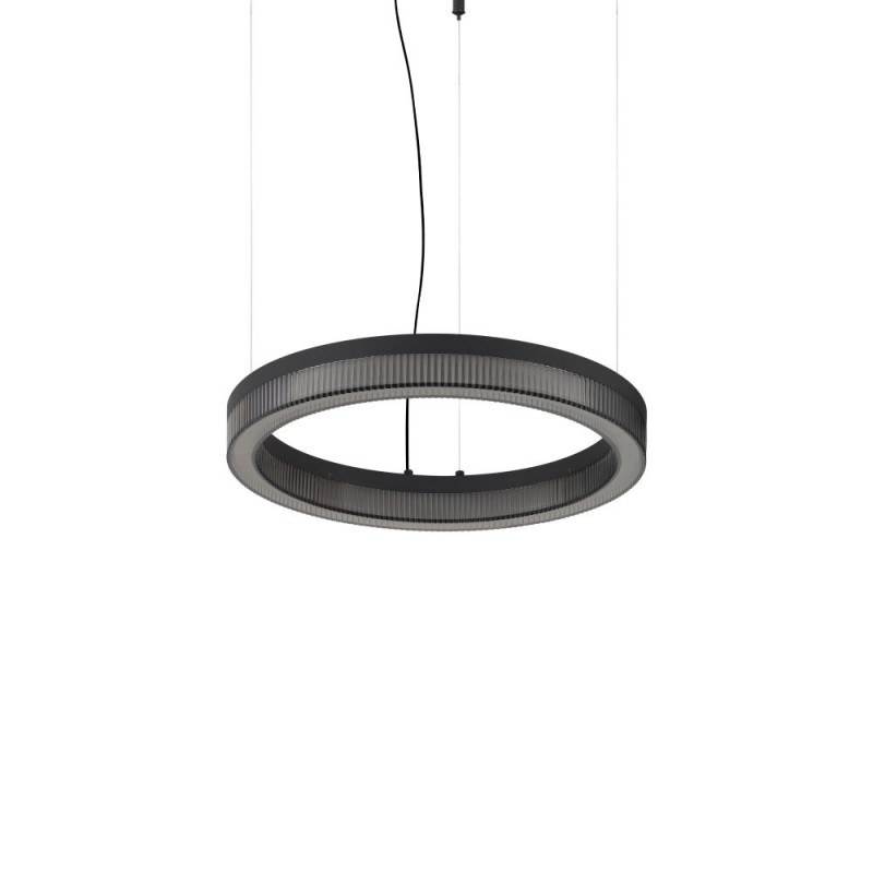 IdealLux-339139 - Crown - Decorative Black LED Pendant Ø 40 cm