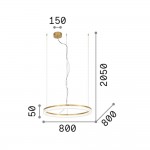 Crown - Decorative White LED Pendant Ø 80 cm