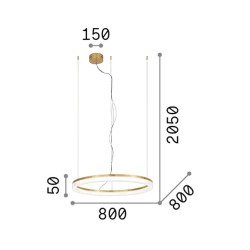 Crown - Decorative White LED Pendant Ø 80 cm