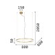 IdealLux-339146 - Crown - Decorative White LED Pendant Ø 80 cm