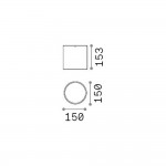 Techo - IP54 Surface-Mounted Grey Ceiling Light ∅ 15 cm