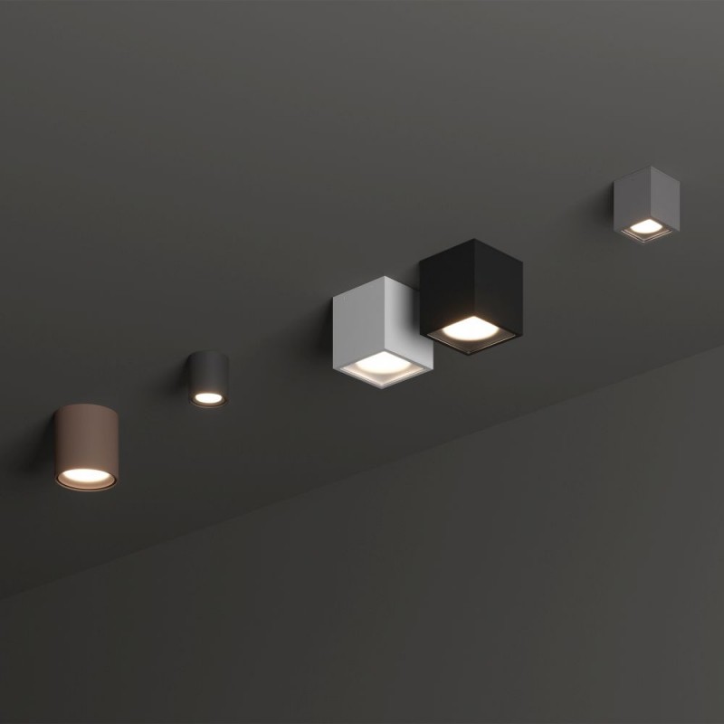 IdealLux-342726 - Techo - IP54 Surface-Mounted Grey Ceiling Light ∅ 9 cm