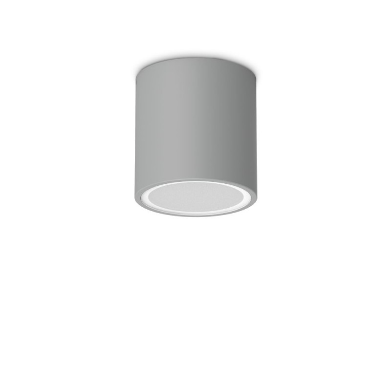 IdealLux-342726 - Techo - IP54 Surface-Mounted Grey Ceiling Light ∅ 9 cm