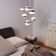 IdealLux-342993 - Galaxy - Black Nickel 3 Light LED Cluster Pendant with Multicoloured Globes