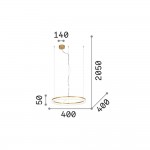 Crown - Decorative White LED Pendant Ø 40 cm