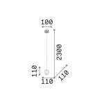 Diamond - Chrome LED Pendant with Crystal Effect