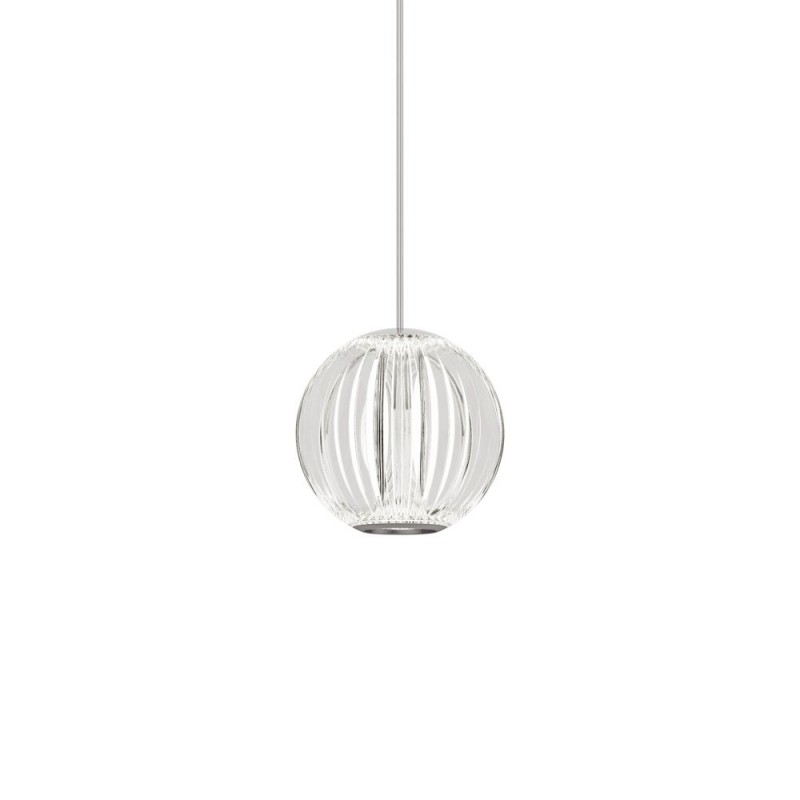 IdealLux-343457 - Diamond - Chrome LED Pendant with Crystal Effect