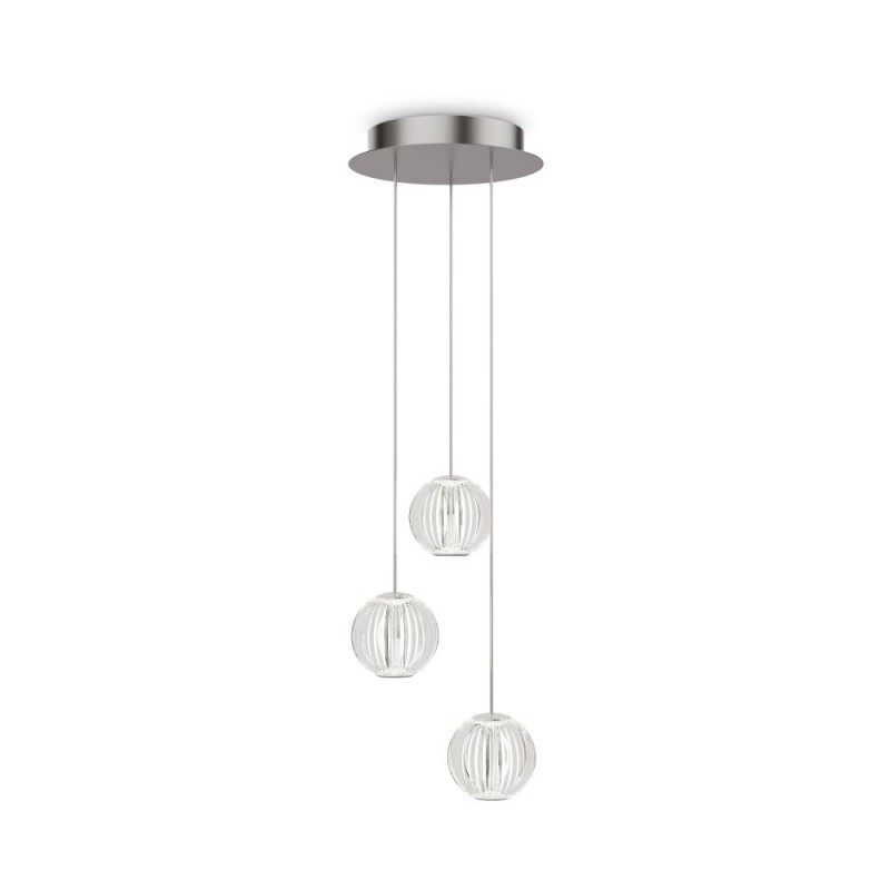 IdealLux-343464 - Diamond - Chrome LED Cluster Pendant with Crystal Effect