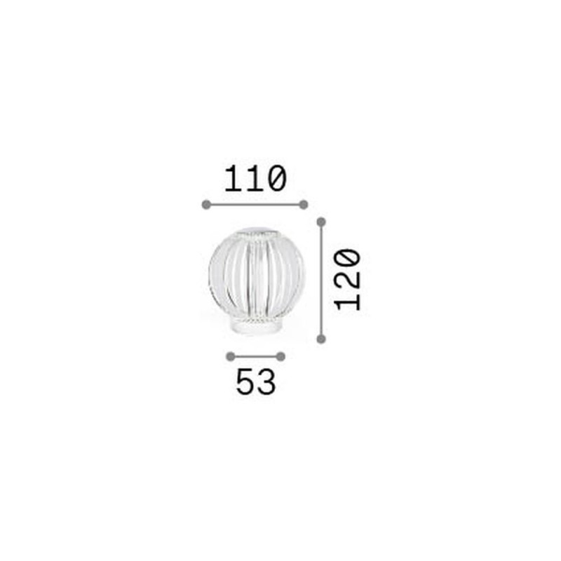 IdealLux-343488 - Diamond - Chrome LED Table Lamp with Crystal Effect