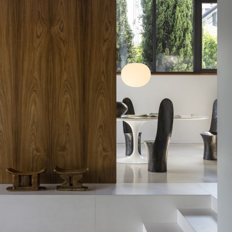 IdealLux-344591 - Cotton - White Pendant with White Glass ∅ 50 cm