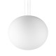 IdealLux-344591 - Cotton - White Pendant with White Glass ∅ 50 cm