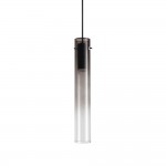 Flam - Black LED Pendant with Ombre Smoked Glass