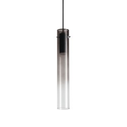 Flam - Black LED Pendant with Ombre Smoked Glass