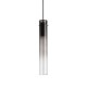 IdealLux-345512 - Flam - Black LED Pendant with Ombre Smoked Glass